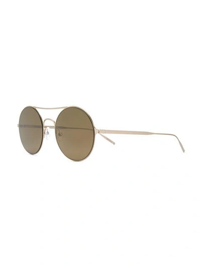 Shop Tomas Maier Eyewear Round Frame Sunglasses In Metallic