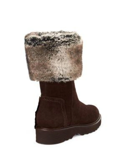 Shop Aquatalia Kelly Faux Fur Boots In Black