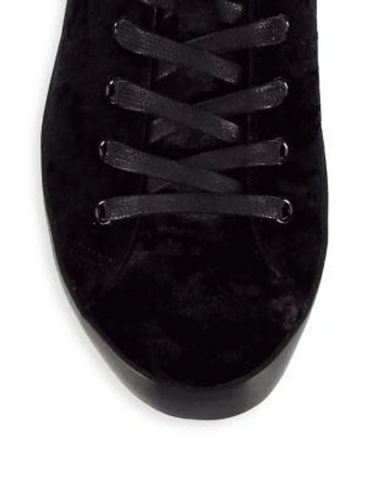 Shop Rag & Bone Rb1 Low-top Velvet Sneakers In Dove Velvet