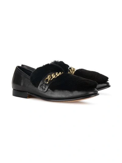 Shop Boyy Loafur Leather And Fur Loafers