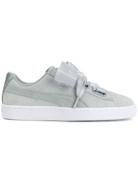 puma basket heart grey