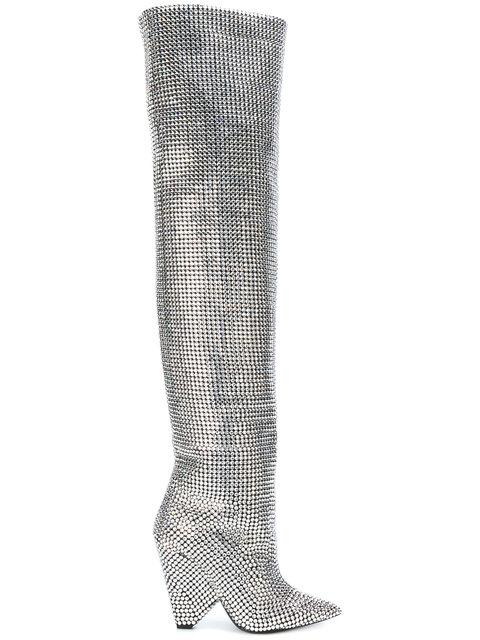 ysl swarovski boots