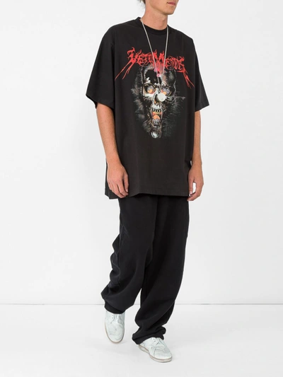 Vetements Heavy Metal Oversized Jersey T-shirt In Black | ModeSens