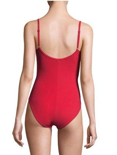 Shop Karla Colletto Swim One-piece Swimsuit In Cherry