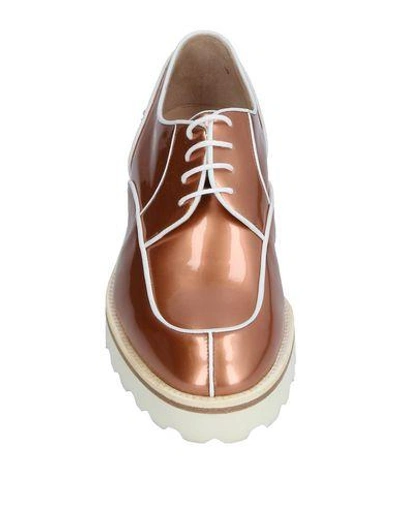 Shop Fratelli Rossetti Lace-up Shoes In Copper