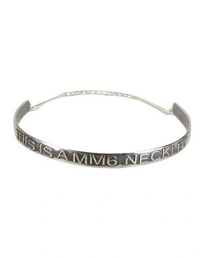 Shop Mm6 Maison Margiela Necklace In Silver