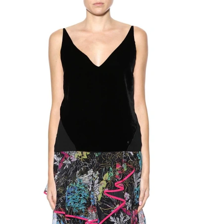 Shop J Brand Lucy Velvet Camisole In Black