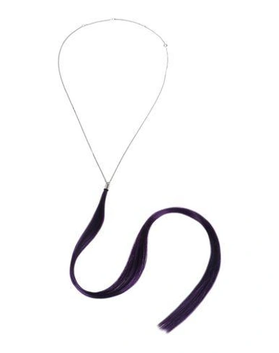 Shop Mm6 Maison Margiela Necklace In Purple