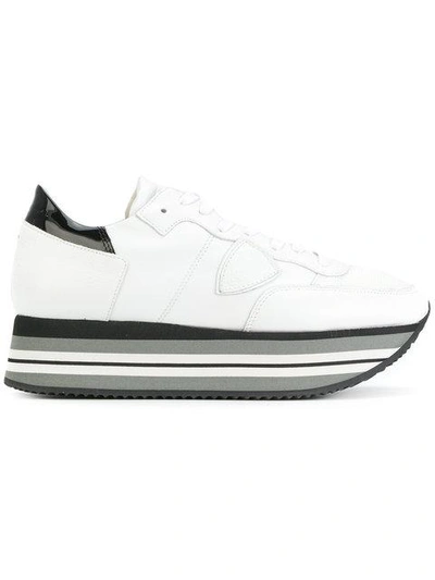 Shop Philippe Model Eiffel Sneakers In White