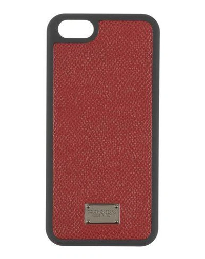 Shop Dolce & Gabbana Iphone 5 Cover In Brick Red