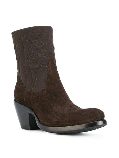 Shop Rocco P Western Heeled Boots In Brown