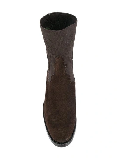 Shop Rocco P Western Heeled Boots In Brown