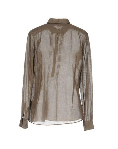Shop Massimo Alba Solid Color Shirts & Blouses In Khaki