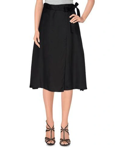 Shop Mm6 Maison Margiela Knee Length Skirts In Black