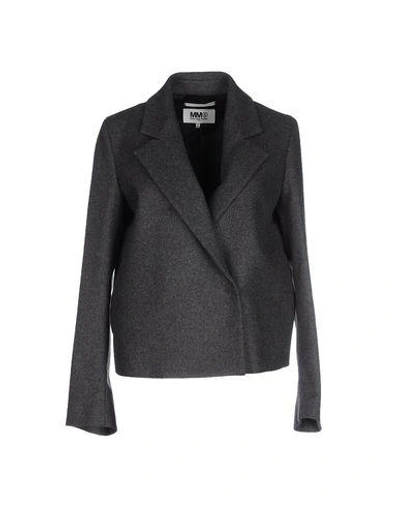 Shop Mm6 Maison Margiela Blazers In Lead