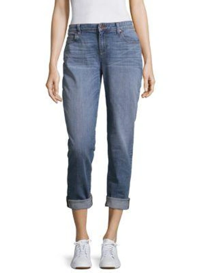 Shop Eileen Fisher Organic Cotton Stretch Boyfriend Jeans In Sky Blue