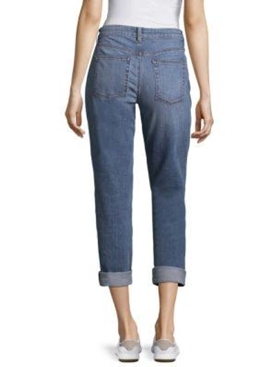 Shop Eileen Fisher Organic Cotton Stretch Boyfriend Jeans In Sky Blue