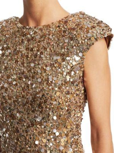 Shop Rachel Gilbert Seraphina Sequin Gown In Gold