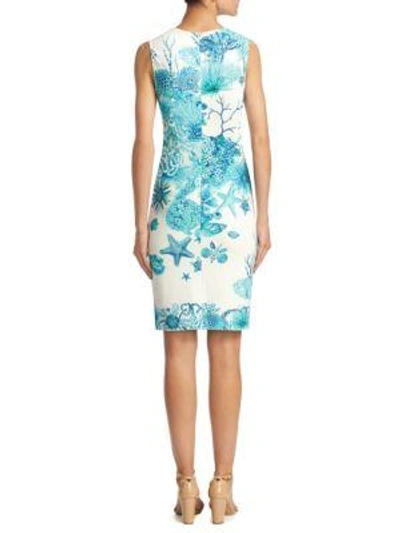 Shop Roberto Cavalli Coral Reef Dress In Turquoise