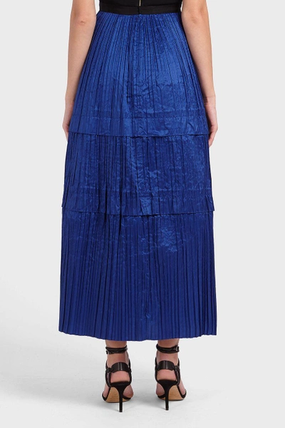 Shop Oscar De La Renta Pleated Maxi Skirt