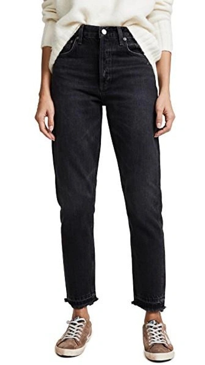 Shop Agolde Jamie High Rise Classic Jeans In Void