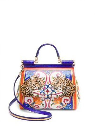 Shop Dolce & Gabbana Maiolica Leo Sicily Bag In Multi Print