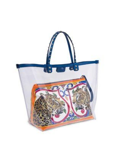 Shop Dolce & Gabbana Maiolica Leo Tote In Multi Print