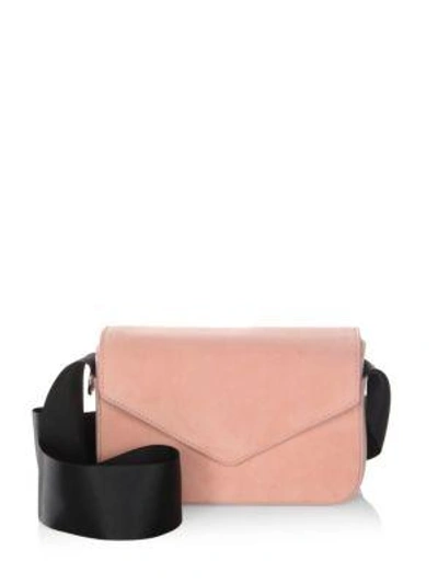 Shop Edie Parker Melissa Suede Shoulder Bag In Pink