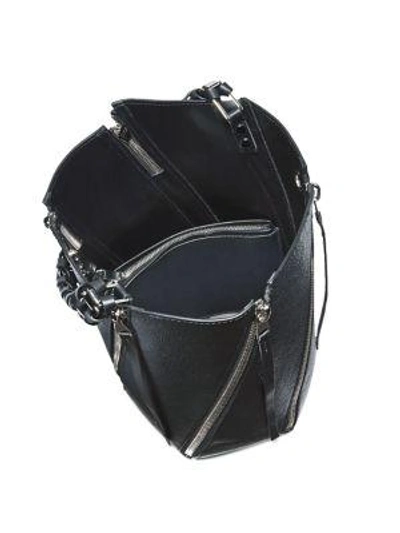 Shop Proenza Schouler Medium Hex Leather Bucket Bag In Black