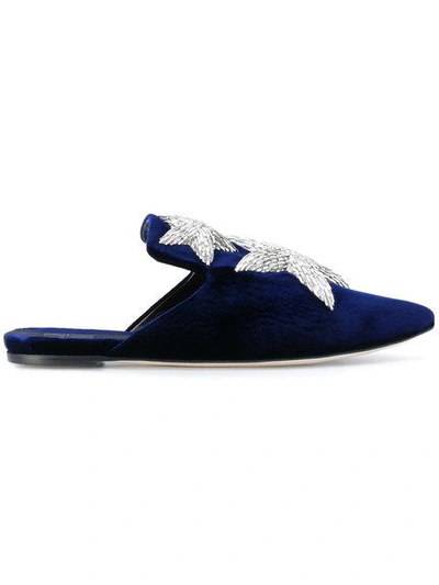 Shop Sanayi313 Pointed Star Slippers In Blue