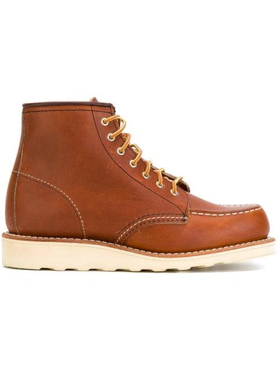 Shop Red Wing Shoes Lace-up Loafer Boots In Brown