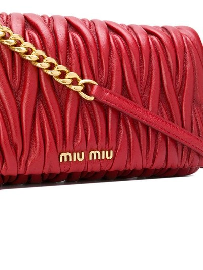 Shop Miu Miu Pleated Shoulder Bag