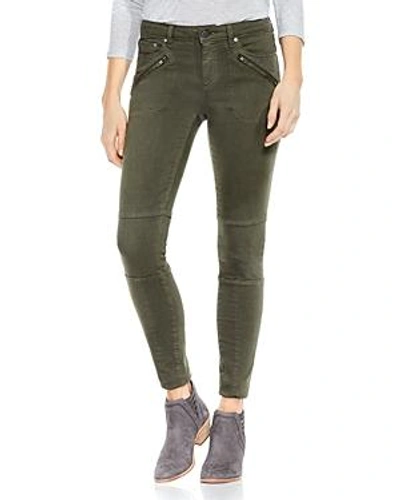 Shop Vince Camuto D-luxe Moto Skinny Jeans In Army Green In Military Green