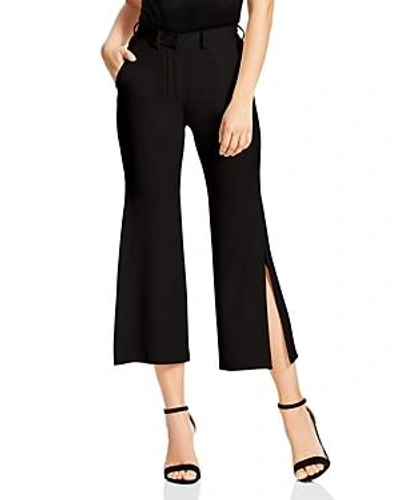 Shop Haute Hippie Audrey Flared Cropped Pants In Black