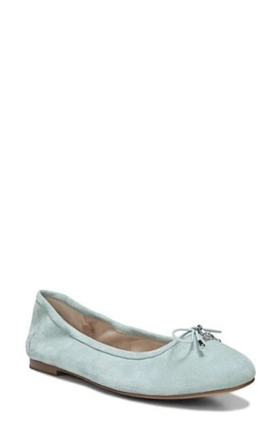 Shop Sam Edelman 'felicia' Flat In Amalfi Blue Suede