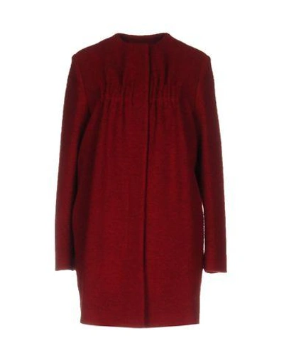 Shop Mm6 Maison Margiela Coats In Red