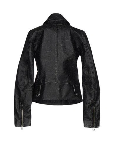 Shop Mm6 Maison Margiela Biker Jacket In Black