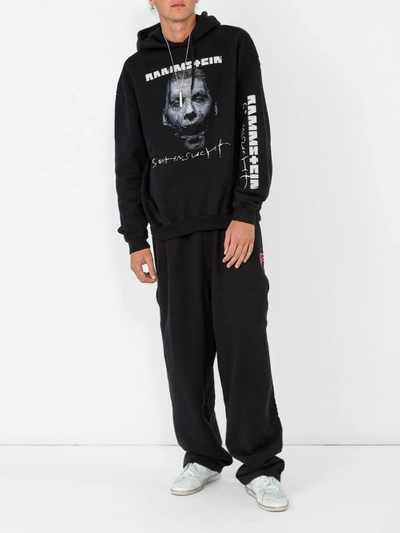 Vetements Rammstein Oversized Printed Cotton-blend Jersey Hoodie In Black |  ModeSens
