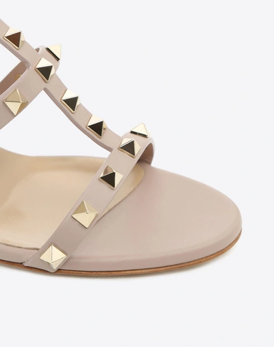 Shop Valentino Garavani Rockstud Caged Sandal 60mm In Poudre