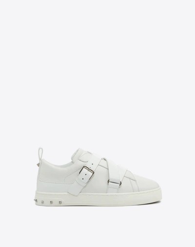 Shop Valentino V-punk Sneaker In White