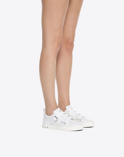 Shop Valentino V-punk Sneaker In White