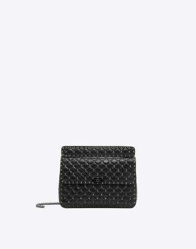 Shop Valentino Garavani Rockstud Spike Chain Bag In Black