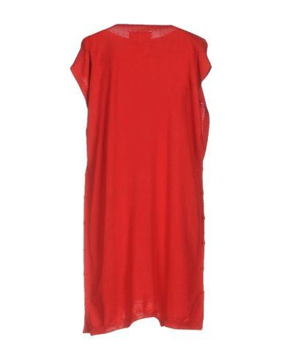 Shop Mm6 Maison Margiela Short Dress In Red