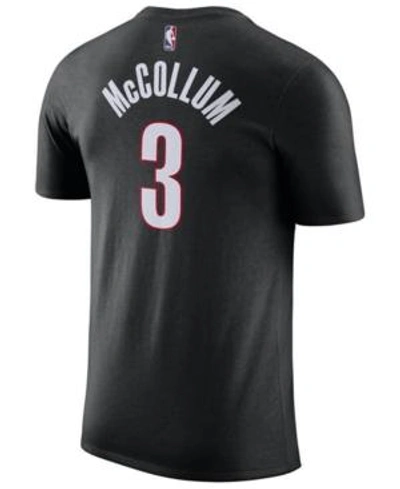 Shop Nike Men's C.j. Mccollum Portland Trail Blazers Name & Number Player T-shirt In Black