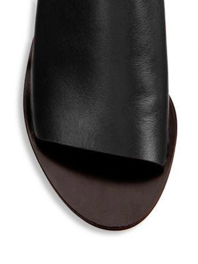 Shop Chloé Camille Leather Platform Sandals In Black