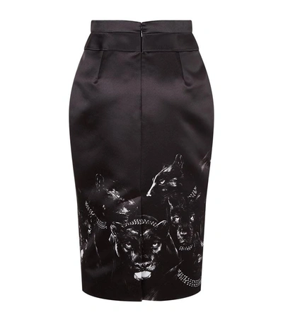Shop Givenchy Panther Print Pencil Skirt In Multi