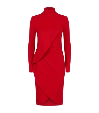 Shop Givenchy Jersey Asymmetric Dress In Red