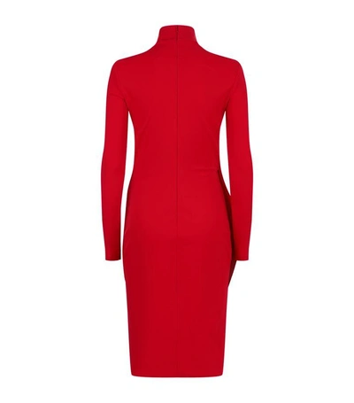 Shop Givenchy Jersey Asymmetric Dress In Red