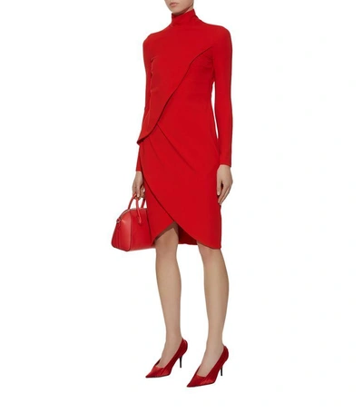 Shop Givenchy Jersey Asymmetric Dress In Red