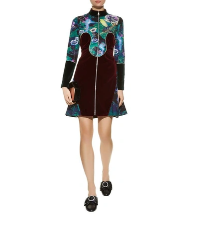 Shop Mary Katrantzou Velvet Insert Dress In Multi